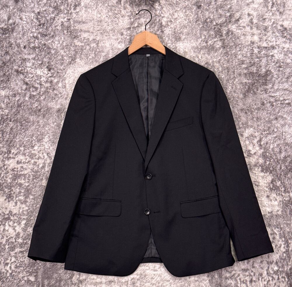 Bonobos Jetsetter Blazer 40 S Short Mens Black Slim Fit Black Wool